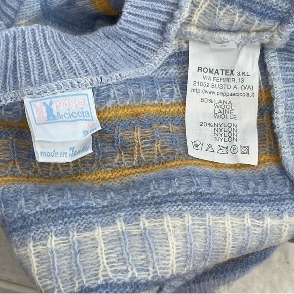 Italian Designer Pappa & Ciccia 9 mos Pants & Sweater Vest Set Outfit - Picture 13 of 13